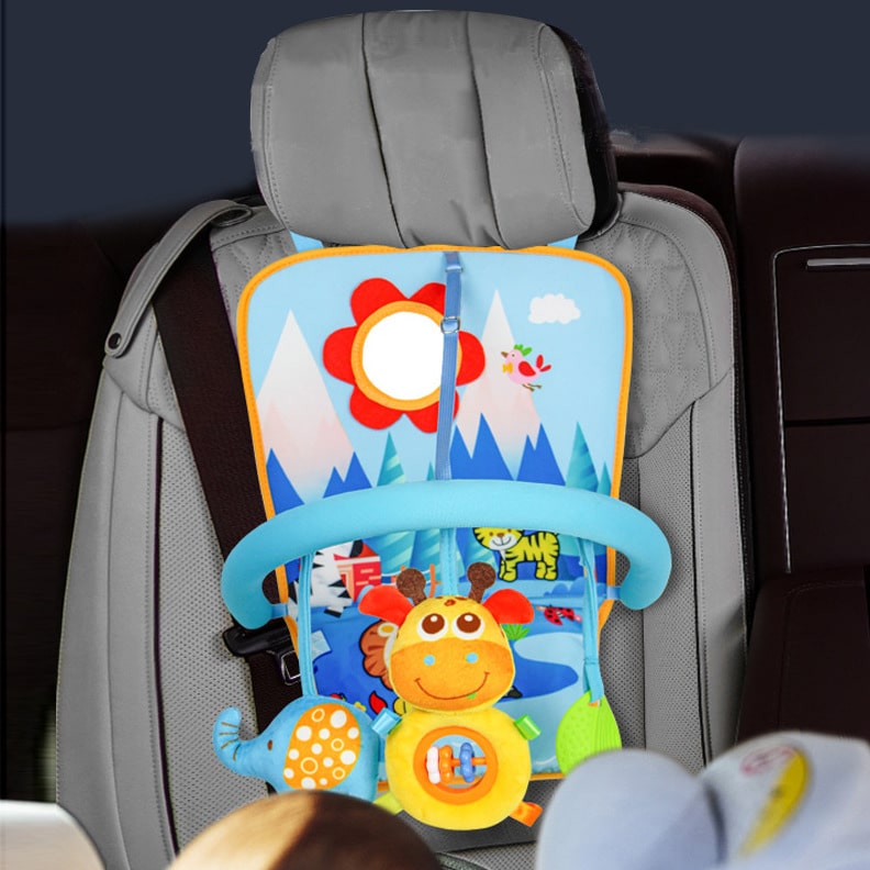 צעצוע לתינוק לרכב עם מוזיקה ומראה פלסטיק