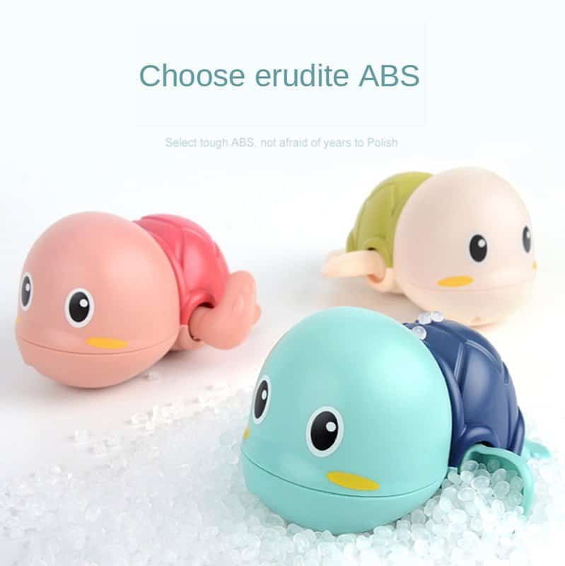 צעצועי אמבטיה לילדים בצורת צב שרשרת מים שעון